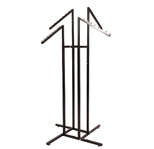 Sswbasics Black 4 Way Adjustable Clothing Rack With Slanted Arms 