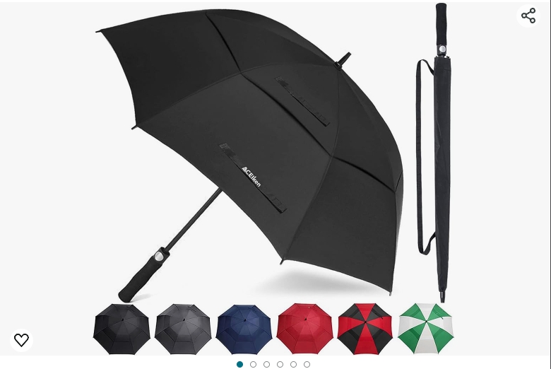 Golf Umbrella Large 58/62/68 Inch Automatic Open Golf Umbrella Extra ...