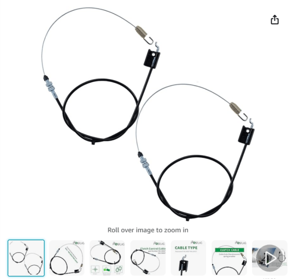 POSFLAG 2 Pack 946-04007 Auger Cable Replaces MTD 946-04007 Auger Cable, MTD 746-04007 Auger Cable, 946 04007, 746 04007, 94604007, 74604007 for MTD Troy-Bilt Yard Machines Husky Snowblowers | EZ Auction