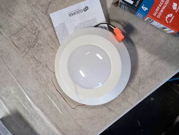 HALO BLD 4 in. 3000K Soft White Color Temperature Integrated LED Recessed Surface Mount Trim, Title 20 Compliant | EZ Auction