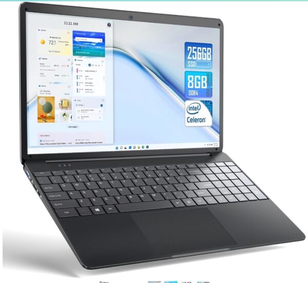 SGIN 15.6 Inch Laptop, 8GB DDR4 256GB SSD Laptops Computer with Intel Celeron Quad Core Processor (up to 2.5 GHz), 2.4/5.0G WiFi, 7000 mAh, Webcam, Mini HDMI, Type-C | EZ Auction
