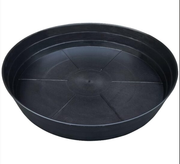 16 Inch Extra Large Planter Saucer, Extra-Deep 4.25 in Black Drip Trays for Flower Pot, Heavy Duty Drainage Tray Indoors No Holes, Plastic Plant Plate Water Catcher for Pots Base | EZ Auction