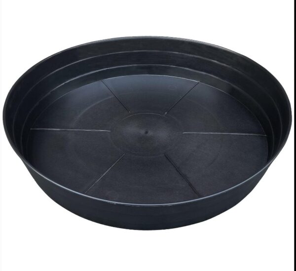 16 Inch Extra Large Planter Saucer, Extra-Deep 4.25 in Black Drip Trays for Flower Pot, Heavy Duty Drainage Tray Indoors No Holes, Plastic Plant Plate Water Catcher for Pots Base | EZ Auction