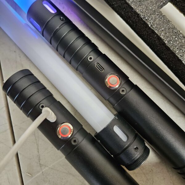 2Pack FX Dueling Lightsaber Battle Sounds Metal Hilt Update 20 Colors Changeable 3 Modes 2 in 1 Light Sabers Perfect Christmas Halloween Present for Kids | EZ Auction