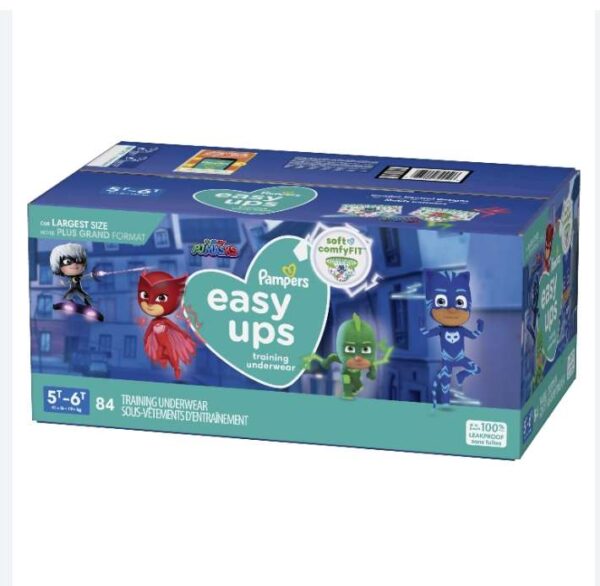 Pampers Easy Ups PJ Masks Training Pants Toddler Boys Size 5T/6T 84 Count | EZ Auction