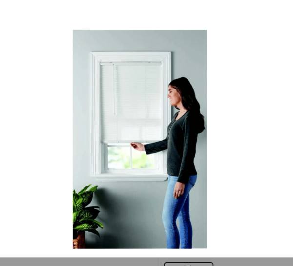 1IN CORDLESS ALUMINUM BLINDS 39IN X 64IN WHITE ROOM DARKENING | EZ Auction