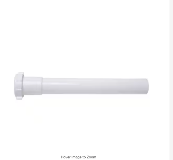 Oatey 1-1/2 in. x 12 in. White Plastic Slip-Joint Sink Drain Extension Tube | EZ Auction