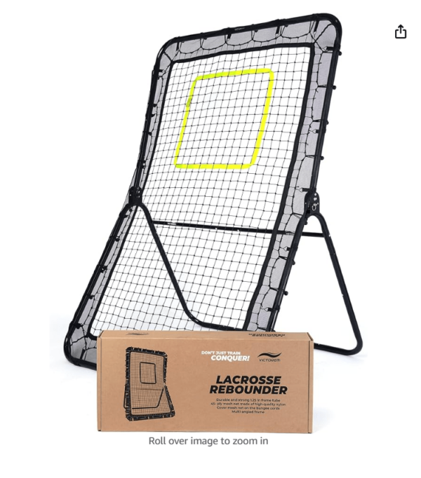 Victorem Lacrosse Rebounder for Backyard - 6x4 Ft. Lacrosse Bounce Back Net, Volleyball Rebounder, Pitch Back Baseball Rebounder fits for Volleyball, Tennis and Softball Training | EZ Auction