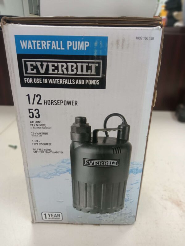 1/2 HP Waterfall Submersible Utility Pump | EZ Auction