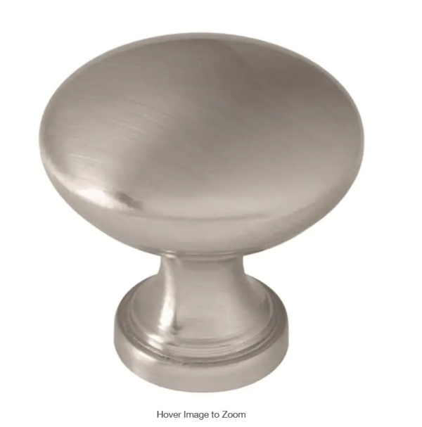 Garrett 1-1/4 in. (32 mm) Satin Nickel Round Cabinet Knob | EZ Auction