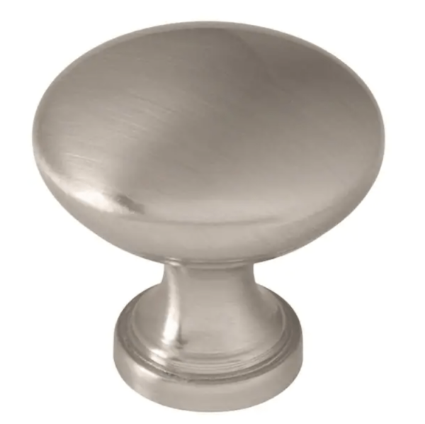 Garrett 1-1/4 in. (32 mm) Satin Nickel Round Cabinet Knob | EZ Auction