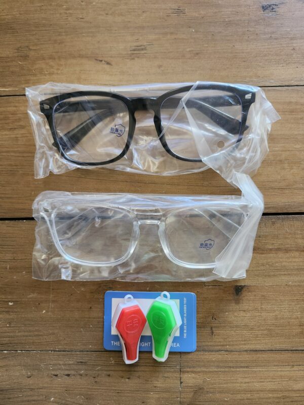 livho 2 Pack Blue Light Blocking Glasses, Computer Reading/Gaming/TV/Phones Glasses for Women Men,Anti Eyestrain & UV Glare (Light Black+Clear) | EZ Auction