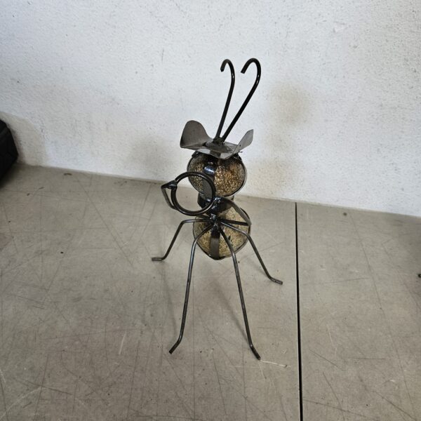 Ant figure for garden decoration, made of metal and stone | EZ Auction