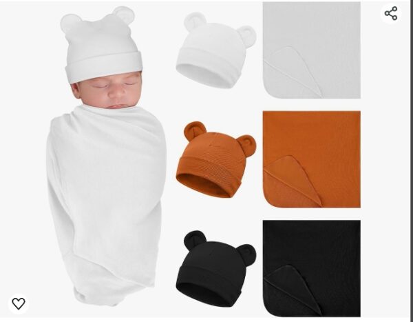 3 Pack Preemie Swaddle Blankets and Hat Set Preemie Baby Boy Clothes Swaddle Set Preemie Wrap Receiving Blankets Preemie Hat for Preemie Girls | EZ Auction