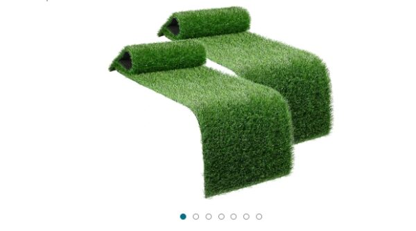 XLX TURF 14"47" Grass Table Runner Set of 2, Green Synthetic Grass Table Centerpiece for Party, Birthday, Wedding, Baby Shower, Home Decor, DIY Crafts | EZ Auction