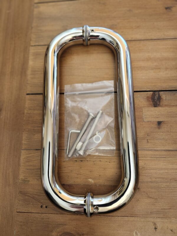 10" Glass Door Handle Shower Door Handle Made of Back to Back Stainless Steel | EZ Auction