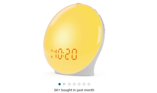 Wake Up Light Sunrise Alarm Clock for Kids, Heavy Sleepers, Bedroom, with Sunrise Simulation, Sleep Aid, Dual Alarms, FM Radio, Snooze, Nightlight, Daylight, 7 Colors, 7 Natural Sounds, Ideal for Gift | EZ Auction