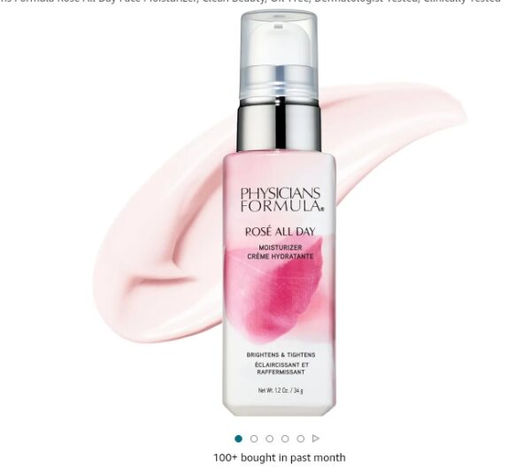 Physicians Formula Rosé All Day Face Moisturizer, Clean Beauty, Oil-Free, Dermatologist Tested, Clinically Tested | EZ Auction