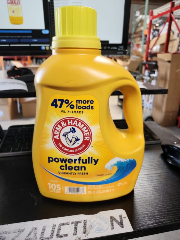 Arm & Hammer Clean Burst, 105 Loads Liquid Laundry Detergent, 105 fl oz | EZ Auction