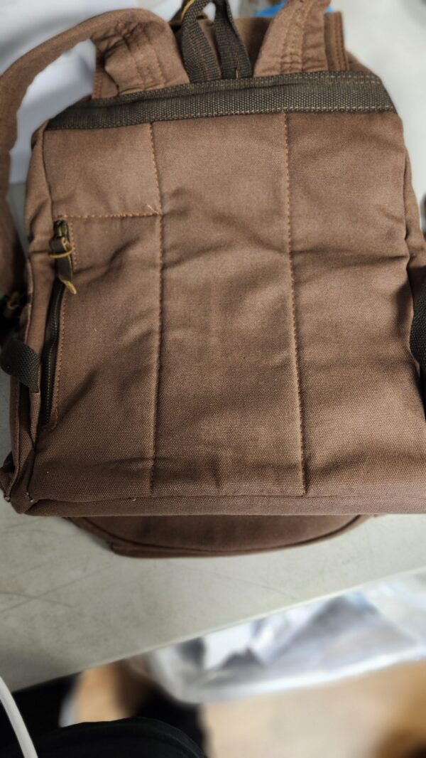 High Capacity Canvas Vintage Backpack - for School College Hiking Travel 12-17" Laptop | EZ Auction