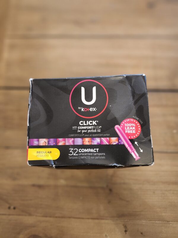 U by Kotex Click Compact Tampons, REGULAR Absorbency, Unscented, 32 Count | EZ Auction