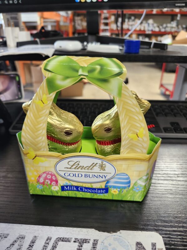 EXPIRE 08/31/2024, Lindt Gold Foiled Bunny Basket 3.5 Oz | EZ Auction