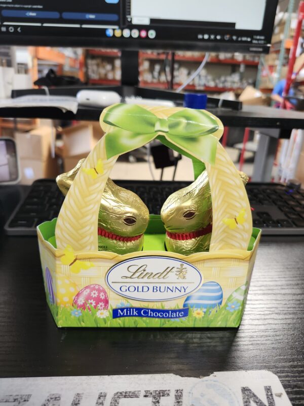 EXPIRE 08/31/2024, Lindt Gold Foiled Bunny Basket 3.5 Oz | EZ Auction