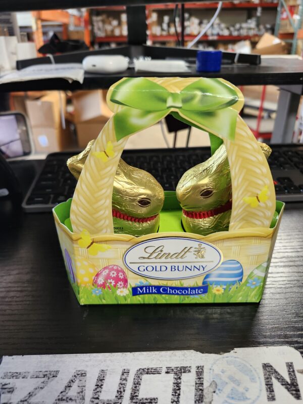 EXPIRE 08/31/2024, Lindt Gold Foiled Bunny Basket 3.5 Oz | EZ Auction