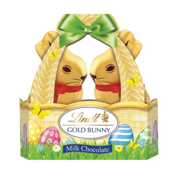 EXPIRE 08/31/2024, Lindt Gold Foiled Bunny Basket 3.5 Oz | EZ Auction