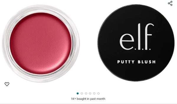 e.l.f. Putty Blush, Creamy & Ultra Pigmented Formula, Infused with Argan Oil & Vitamin E, Caribbean, 0.35 Oz (10g) | EZ Auction