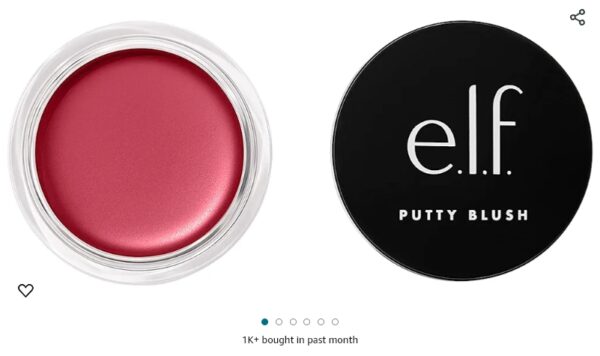 e.l.f. Putty Blush, Creamy & Ultra Pigmented Formula, Infused with Argan Oil & Vitamin E, Caribbean, 0.35 Oz (10g) | EZ Auction