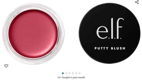 e.l.f. Putty Blush, Creamy & Ultra Pigmented Formula, Infused with Argan Oil & Vitamin E, Caribbean, 0.35 Oz (10g) | EZ Auction