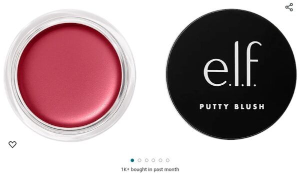 e.l.f. Putty Blush, Creamy & Ultra Pigmented Formula, Infused with Argan Oil & Vitamin E, Caribbean, 0.35 Oz (10g) | EZ Auction