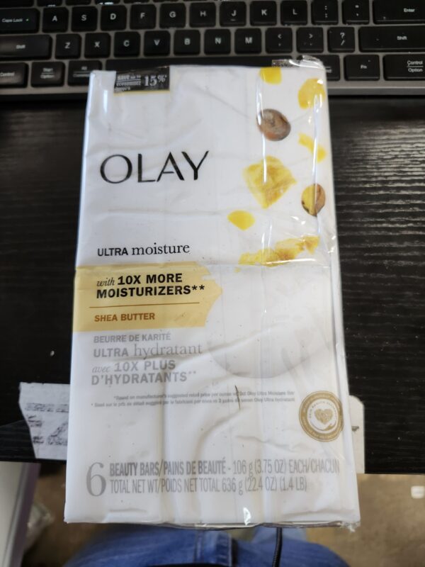 Olay Moisture Outlast Ultra Moisture Shea Butter Beauty Bar with Vitamin B3 Complex, 3.75 oz, (Pack of 6) | EZ Auction