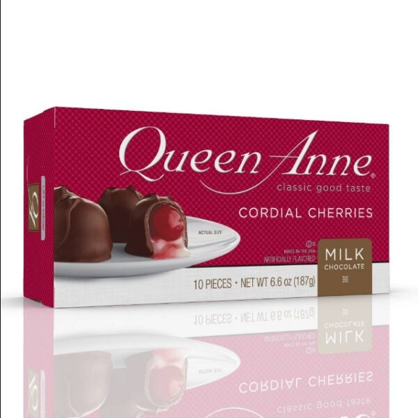 QUEEN ANNE MILK CHOCOLATE CORDIAL CHERRIES 10-PIECE 6.6-OZ BOX | EZ Auction