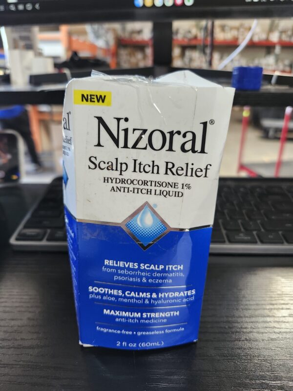 Nizoral Scalp Itch Relief Liquid—Relieves Scalp Itch and Soothes, Calms and Hydrates with Maximum Strength Anti-Itch Medicine (Hydrocortisone 1%), 2 Fl Oz | EZ Auction