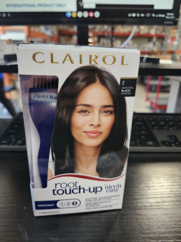 Clairol Root Touch-Up by Nice'n Easy Permanent Hair Dye, 2 Black Hair Color, 1 | EZ Auction