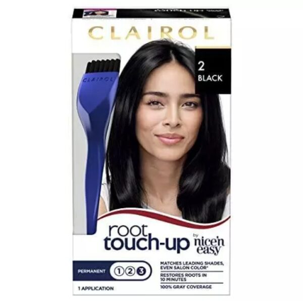 Clairol Root Touch-Up by Nice'n Easy Permanent Hair Dye, 2 Black Hair Color, 1 | EZ Auction