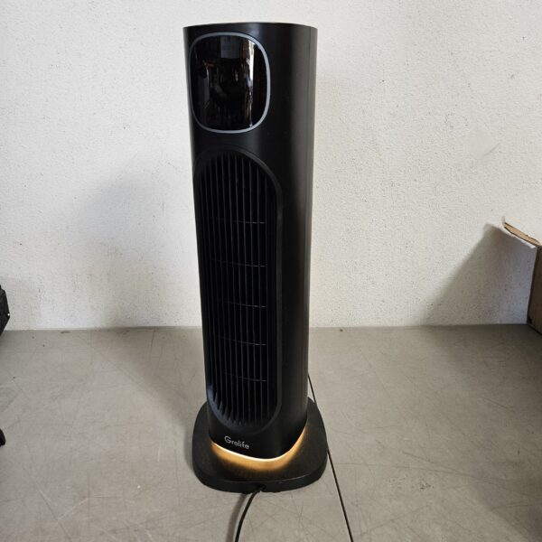 **Missing Remote** Grelife Space Heater, Portable Heater for Indoor Use, 1500W Fast Quiet Heating Heater with Night Light, Remote, 75° Oscillation, Safety Protection, ECO Mode, 12H Timer, Thermostat, Office, Home, 24 IN | EZ Auction