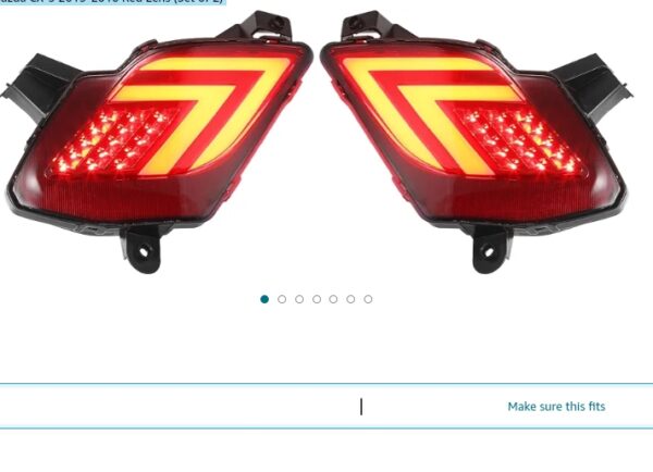 ***USED REFER TO IMAGES***Rear Bumper Reflector Fog Brake Tail Turn Signal Light KD31515L0 KD31515M0 Red Yellow LED for Mazda CX-5 2013-2016 Red Lens (Set of 2) | EZ Auction