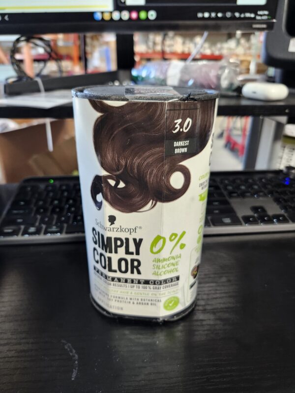 Schwarzkopf Simply Color Permanent Hair Color, 3.0 Darkest Brown | EZ Auction