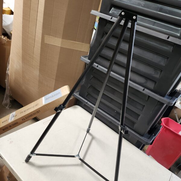 63" Aluminum Easel Stand for Sign, Large Collapsible Easels for Display Posters/Whiteboard, Adjustable Height Artist Easel for Painting- Floor/Tabletop, Holds 25 lbs,1pcs | EZ Auction