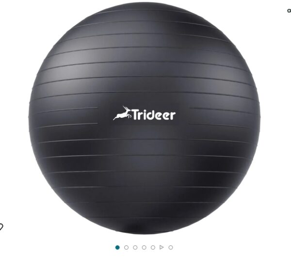 Trideer Yoga Ball Exercise Ball for Working Out, 5 Sizes Gym Ball, Birthing Ball for Pregnancy, Swiss Ball for Physical Therapy, Balance, Stability, Fitness, Office Ball Chair, Quick Pump Included | EZ Auction