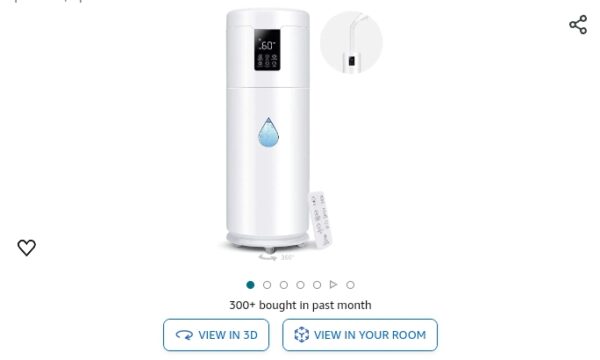 Humidifiers for Large Room Home Bedroom 2000 sq.ft. 17L/4.5Gal Large Humidifier with Extension Tube & 4 Speed Mist,Top Fill Wholehouse Humidifier with 360°Nozzle for Plant Office Commercial Greenhouse | EZ Auction