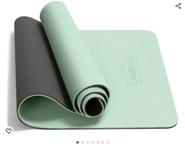 CAMBIVO Yoga Mat for Women Men Kids, 1/3 & 1/4 & 2/5 Inch Extra Thick Yoga Mat Non Slip, 72" x 24" TPE Yoga Mats, Workout Mat with Carrying Strap for Yoga, Pilates and Floor Exercises | EZ Auction