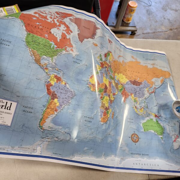 24x36 World Classic Premier Wall Map Poster (Laminated) | EZ Auction