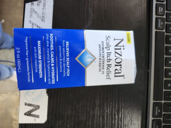 Nizoral Scalp Itch Relief Liquid—Relieves Scalp Itch and Soothes, Calms and Hydrates with Maximum Strength Anti-Itch Medicine (Hydrocortisone 1%), 2 Fl Oz | EZ Auction