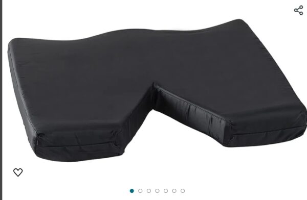 *** USED *** DMI Contoured Foam Coccyx Seat Cushion for Sciatica Back Pain & Tailbone Pain with Nylon Oxford Cover, For Chair or Wheelchair, 18 x 16 x 2 inches, Black | EZ Auction