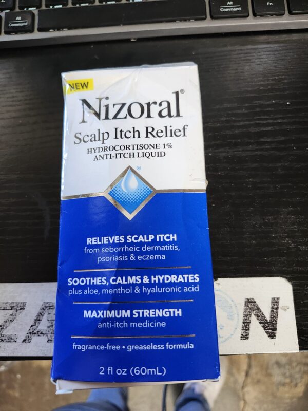 EXPIRE 01/2026, Nizoral Scalp Itch Relief Liquid—Relieves Scalp Itch and Soothes, Calms and Hydrates with Maximum Strength Anti-Itch Medicine (Hydrocortisone 1%), 2 Fl Oz | EZ Auction