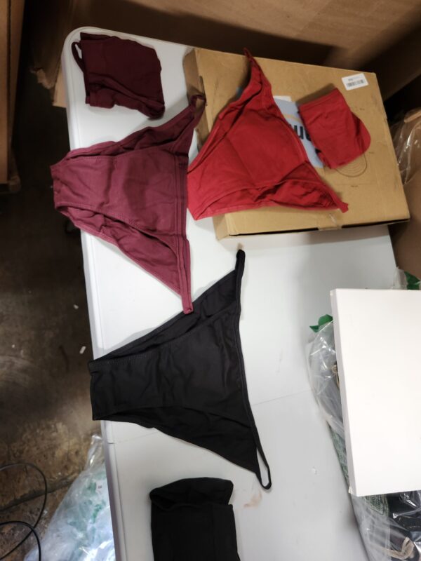 Size L, LEVAO Women's Bikini Panties Cotton Underwear, Plus Size High Cut String Ladies Cheeky Underwear Multipack | EZ Auction